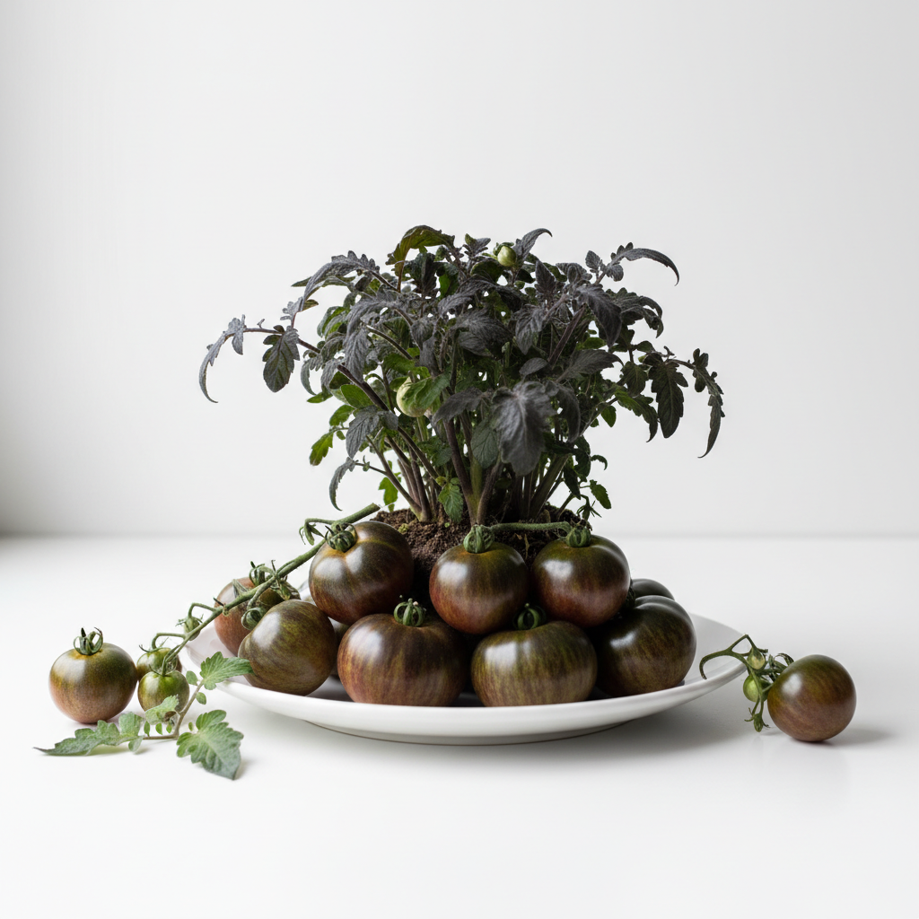 Dwarf Striped Antho tomatoes